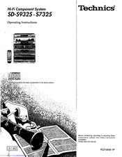 Technics RS-TR180 Operating Instructions Manual