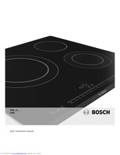 Bosch PIE F Series Instruction Manual