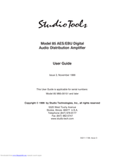 Studio Technologies Studio Tools 85 User Manual