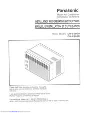 Panasonic CW-C61GU Installation And Operating Instructions Manual