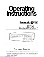Panasonic AG-6740P Operating Instructions Manual