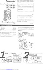 Panasonic RQ-SW45V Operating Instructions Manual