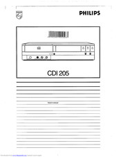 Philips CDI 205 Owner's Manual