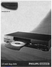 Magnavox Magnavox DVD 815 Instructions For Use Manual