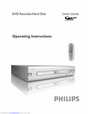 Philips DVDR 725H/02 Operating Instructions Manual