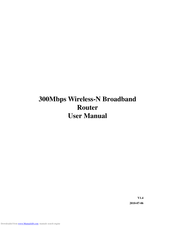 Repotec 300Mbps Wireless-N Broadband Router User Manual