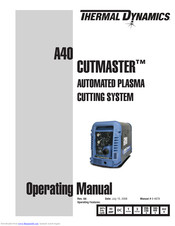 Thermal Dynamics A40 Operating Manual