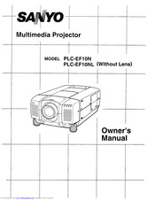 Sanyo PLC-EF10N - SXGA LCD Projector Owner's Manual