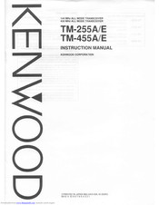 KENWOOD TM-255A/E Instruction Manual