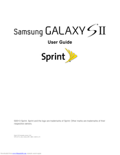 Samsung Galaxy SII Sprint User Manual