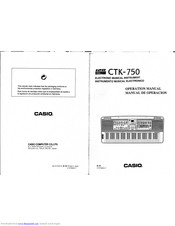 CASIO CTK-750 Operation Manual