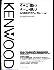 KENWOOD KRC-880 Instruction Manual