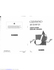 CASIO Celviano AP-23 User Manual