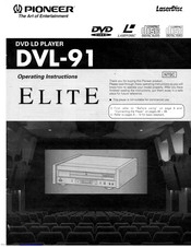 Pioneer Elite DVL-91 Operating Instructions Manual