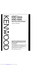 KENWOOD KRC-2005 Instruction Manual