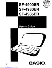 CASIO SF-4900ER User Manual