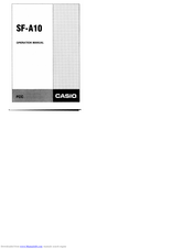 Casio SF-A10 Operation Manual