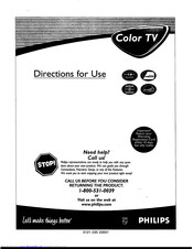 Philips color tv Directions For Use Manual