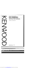 KENWOOD KX-W8050 Instruction Manual