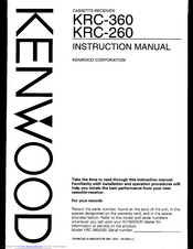 KENWOOD KRC-260 Instruction Manual