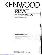 KENWOOD 1080VR Instruction Manual