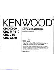 KENWOOD KDC-X559 Instruction Manual
