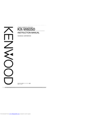 KENWOOD KX-W6050 Instruction Manual