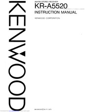 KENWOOD KR-A5520 Instruction Manual