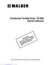 Malber TD 800 Owner's Manual