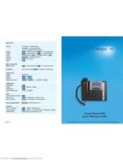 Belgacom Forum IPhone 3020 Quick Reference Manual