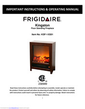 Frigidaire Kingston KSF-1/0301 Instructions & Operating Manual