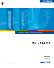 Matrox PJ-4OLP User Manual