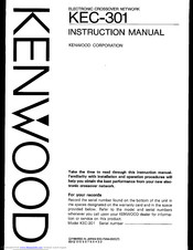 KENWOOD KEC-301 Instruction Manual