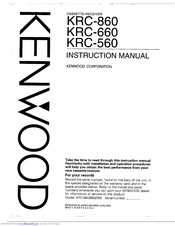 KENWOOD KRC-560 Instruction Manual