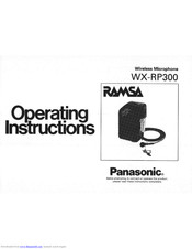 Panasonic Ramsa WX-RP300 Operating Instructions Manual