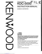 KENWOOD KDC-5000 Instruction Manual