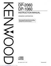 KENWOOD DP-2060 Instruction Manual