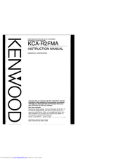 KENWOOD KCA-R2FMA Instruction Manual