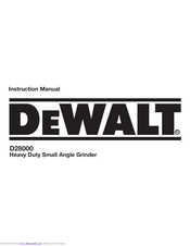 DeWalt D28000 Instruction Manual