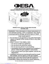 Desa VP324 Owner's Operation And Installation Manual