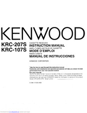 KENWOOD KRC-207S Instruction Manual