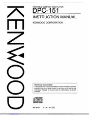 KENWOOD DPC-151 Instruction Manual
