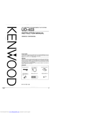 KENWOOD UD-403 Instruction Manual