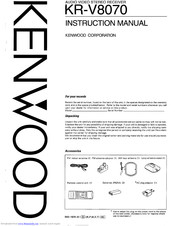 KENWOOD KR-V8070 Instruction Manual