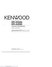 KENWOOD KR-A5080 Instruction Manual