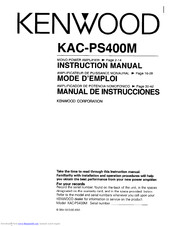 KENWOOD KAC-PS400M Instruction Manual