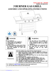 Nexgrill XH-300A-3310 Assembly And Operating Instructions Manual