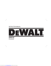 DeWalt DW849-XE Instruction Manual