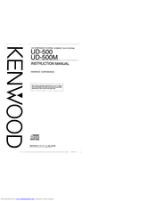 KENWOOD UD-500M Instruction Manual