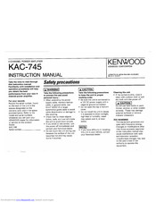 KENWOOD KAC-745 Instruction Manual
